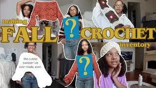 crocheting FALL inventory for my small business 🍁🎃🍂 | pt.3 | crochet vlog