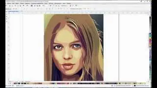 Drawing a portrait in CorelDRAW program