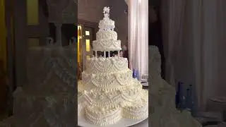 Свадебный торт в стиле ламбет
