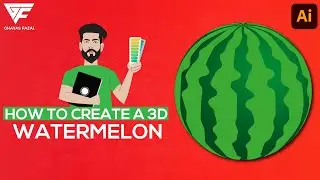 How to create a 3D Watermelon | Adobe Illustrator Tutorial