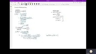 Proving identities using the double angle formulae