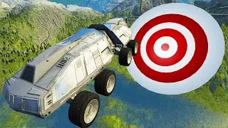 Cars Jumps vs Darts Into Bull's Eye – BeamNG.Drive