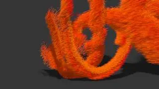 Particles with Hair render
