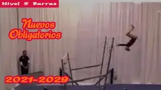NEW Level 5 Uneven Bars  Nuevo Nivel 5 Barras - gymnastics official routine video GIMNASIA 2021-2029