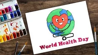 World Health Day poster drawing | Drawing for kids