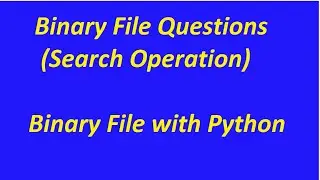 Binary File-Practice Questions