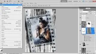 Grunge Filmstrip Template in Photoshop CS5