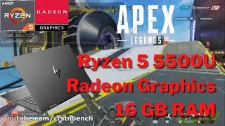AMD Ryzen 5 5500U \ Radeon Graphics \ Apex Legends @900p low settings (16GB DUAL-CHANNEL RAM)