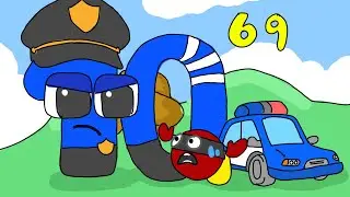 Duovigintillion Stops Period From Stealling Police car | Wonderland number fanmade coloring story