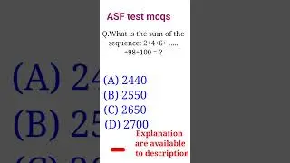 ASF Test Preparation 2023 | ASF MockTest 2023 | ASF written Test 2023 | ASFPast Paper MCQs  