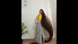 LONGEST HAIR RECORD! Indian Rapunzel Akansha Yadav with 9 feet long hair