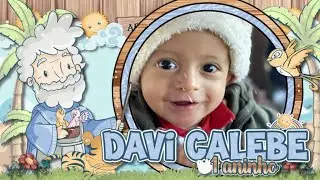 Retrospectiva animada temática Davi Calebe 1 ano tema Arca de Noé Menino mod2