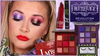 REVOLUTION X BEETLEJUICE LYDIA & HOUSE PALETTE REVIEWS 🪲❤️ | Luce Stephenson