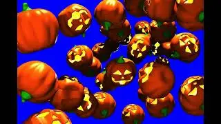 Blue Screen Happy Halloween Rotating Pumpkin | #halloween  | #viral | #trending #fyp