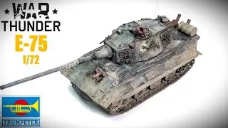 Brush Painting Trumpeter’s E-75 W/ War Thunder camouflage.