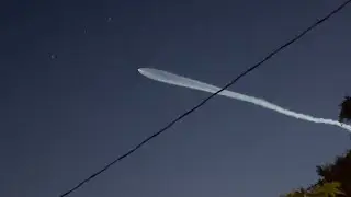 SpaceX Falcon 9 rocket flies over Southern California