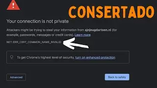 NET::ERR CERT COMMON NAME INVALID no Google Chrome  PORTUGUESE