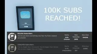 Reaching 100,000 subs in Youtube Simulator Z in roblox! I Roblox Youtube Simulator Z #Roblox