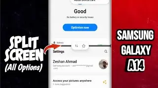Split Screen All Options and Settings (in detail) on Samsung Galaxy a14| Multitasking