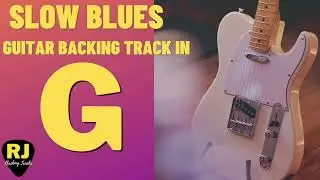 Slow Blues Guitar Backing Track in G