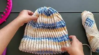 How to Cast Off or Bind Off and Closing the Hat in Loom Knitting for Beginners