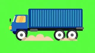 green screen cartoon truck
