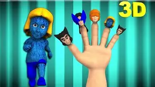 Finger Family Funny Mutant Family in HD - Finger Family Nursery Rhymes For Children in 3D
