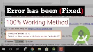 [Solved] How to Fix Failed to find target with hash string 'android-'