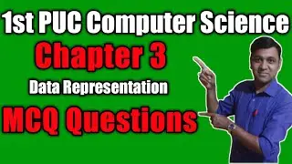 1st puc computer science mcq questions and answers on chapter 3 Data Representation