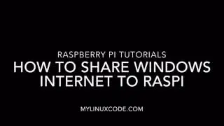 How to share your Windows computer's internet to Raspberry Pi through ethernet port