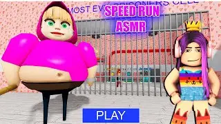 SPEED RUN - SPEED RUN MASHA BARRY'S PRISON RUN! (Obby) Roblox