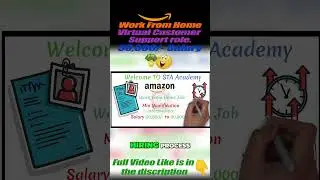 Get Hired by Amazon | Work from Home with 30,000 Pay Full Application #workfromhome #amazonjobs2024