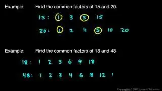 Prealgebra 3.02h - Common Factors