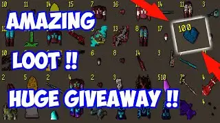 LOOT FROM 100 BLUE HEART CRYSTALS !! INSANE LOOT !! (Goldenscape-Ps RSPS) !! + HUGE GIVEAWAY !!!!