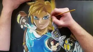 Painting Link from Zelda Breath of the Wild