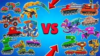 All 17 TANKS FIGHT and WINS 17 BATTLES 2 vs 2 in Hills of Steel