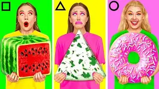 Геометрический Челлендж с Едой | Смешные Моменты с BaRaDa Challenge