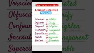 Top 10 tough antonyms list for English exams 🔥🔥