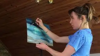 Oil Paint and piano diary. Seascape day 1