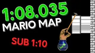 Getting Over It - Mario Map in 1:08.035