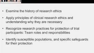 GCP Training - Core Human Subject Protection Trailer