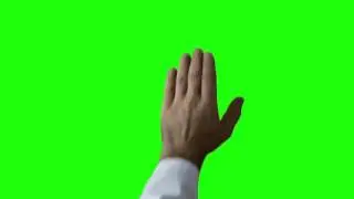 Hand touch screen gestures. Hand on Green screen taping and swiping. Stock footage