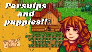 my new dog joins the farm!! Seedling Farm Episode 2 - Stardew Valley Let's Play 🐣