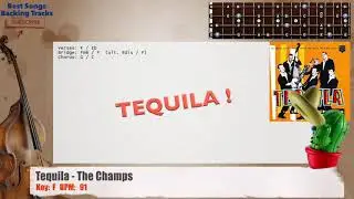 🎻 Tequila - The Champs Bass Backing Track with chords and lyrics