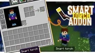 MCPE Dual Wielding | How To Hold Torch In Left Hand In Minecraft PE | Smart Torch Addon For MCPE