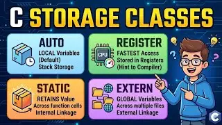 Understanding Storage Classes in C Programming | Auto, Static, Extern, and Register