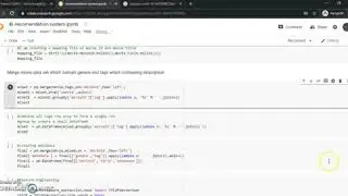 Recommendation system using python PROGRAMMING