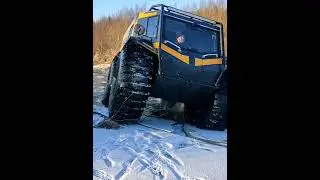 Вездеход Ведун! на реке ломаем лёд ❄)))