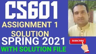 cs601 assignment 1 solution spring 2021 ~ cs601 assignment 1 solution 2021