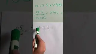 Converting decimal to a fraction to quickly calculate numbers